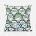 26x26 Green Pink Blown Seam Broadcloth Floral Throw Pillow