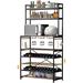 VEVOR Kitchen Baker\'s Rack, Coffee Bar, 6-Tier Microwave Oven Stand, Bakers Racks for Kitchens with Storage