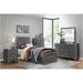 Valli 3 Piece Gray Modern Panel Bedroom Set