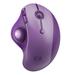 Seenda Wireless Trackball Mouse Ergonomic Bluetooth Rollerball Mouse Rechargeable Computer Laptop Mouse Purple