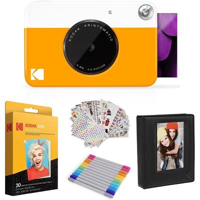 Kodak Printomatic Instant Print Camera & Photo Paper (20 Sheets) Gift Bundle