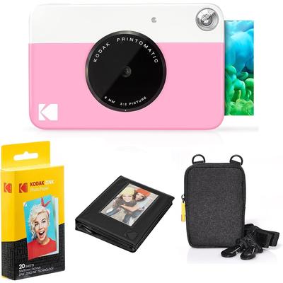 Kodak Printomatic Instant Print Camera & Photo Paper (20 Sheets) Album Bundle