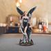 ICE ARMOR 15"H Gothic Dark Angel with White Dragon Figurine