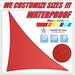 ColourTreeUSA Waterproof Custom Size Red Right Triangle Sun Shade Sail Canopy UV Block