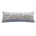 35" White Washington DC Daylight Skyline Lumbar Decorative Pillow