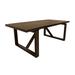 Scott Solid Wood Birch Dining Table in Antique Brown Finish