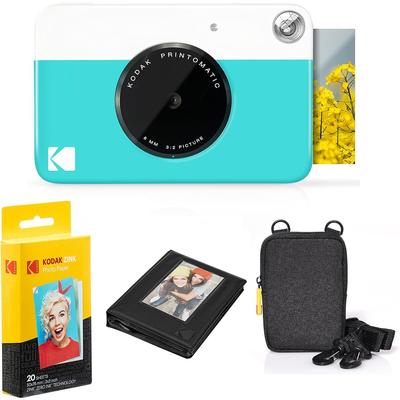 Kodak Printomatic Instant Print Camera & Photo Paper (20 Sheets) Album Bundle