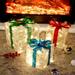 Lighted Gift Boxes Christmas Decorations,Set of 3