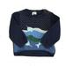 Pre-owned Janie Jack Boys Blue Narwhal Sweater size: 12-18 Months