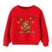 Felwors Coat For Kids Christmas Kids Child Baby Boys Girls Letter Long Sleeve Cartoon Sweatshirt Tops Xmas Outfit Multi-color