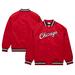 Men's Mitchell & Ness Red Chicago Bulls Hardwood Classics Throwback Wordmark Raglan Full-Snap Jacket