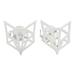 Fox Face,'Handmade Fox Stud Earrings 925 Sterling Silver Thailand'
