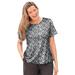 Plus Size Women's The Swim Tee by Swim 365 in Black White Abstract (Size 26/28) Rash Guard