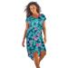 Plus Size Women's High-Low Cover Up by Swim 365 in Mediterranean Floral (Size 14/16) Swimsuit Cover Up