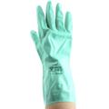 Ansell Sol-Vex Green Nitrile Chemical Resistant Work Gloves, Size 9, Large, Nitrile Coating