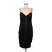 Calvin Klein Casual Dress - Sheath V Neck Sleeveless: Black Print Dresses - Women's Size 8