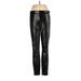 Nicole Miller New York Faux Leather Pants - High Rise: Black Bottoms - Women's Size Medium