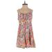 Love Tree Casual Dress - Mini Scoop Neck Sleeveless: Pink Print Dresses - Women's Size Medium