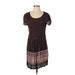 Pins and Needles Casual Dress - DropWaist: Brown Aztec or Tribal Print Dresses - Women's Size Small