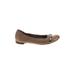 Attilio Giusti Leombruni Flats: Brown Solid Shoes - Women's Size 40 - Round Toe