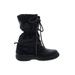 Coach Boots: Winter Boots Chunky Heel Boho Chic Black Solid Shoes - Women's Size 5 1/2 - Round Toe