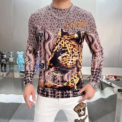 Mens animal 2025 print sweatshirts