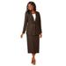 Plus Size Women's Single-Breasted Skirt Suit by Jessica London in Chocolate (Size 30) Set