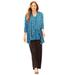 Plus Size Women's AnyWear Cascade Jacket by Catherines in Waterfall Kaleidoscope (Size 6X)