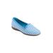 Women's The Madie Slip On Flat by Comfortview in Denim Stripe (Size 8 1/2 M)