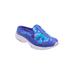 Extra Wide Width Women's The Traveltime Slip On Mule by Easy Spirit in Blue Pink Multi (Size 7 WW)