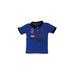 U.S. Polo Assn. Short Sleeve Button Down Shirt: Blue Solid Tops - Kids Boy's Size 5