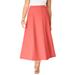Plus Size Women's Bend Over® A-Line Skirt by Roaman's in Sunset Coral (Size 26 W)