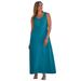 Plus Size Women's Flared Tank Dress by Jessica London in Deep Teal (Size 12)