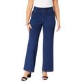 Plus Size Women's 360 Stretch Wide-Leg Jean by Denim 24/7 in Dark Wash (Size 22 W)