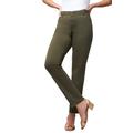 Plus Size Women's True Fit Stretch Denim Straight Leg Jean by Jessica London in Dark Olive Green (Size 12 T) Jeans
