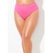 Plus Size Women's High Waist Cheeky Bikini Brief by Swimsuits For All in Flamingo (Size 18)