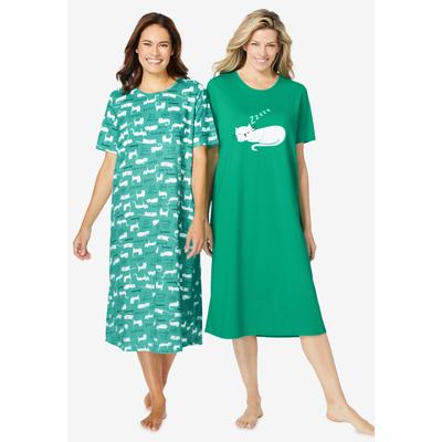Plus Size Women's 2-Pack Long Sleepshirts by Dream...