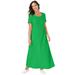 Plus Size Women's Stretch Cotton T-Shirt Maxi Dress by Jessica London in Vivid Green (Size 26)