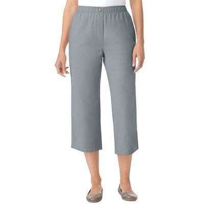 Plus Size Women's 7-Day Denim Capri by Woman Within in Gunmetal (Size 34 WP) Pants