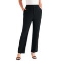 Plus Size Women's Curvie Fit Corner Office Pants by June+Vie in Black (Size 20 W)