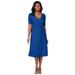Plus Size Women's Pleated Tunic Dress by Jessica London in Dark Sapphire (Size 26 W)