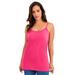 Plus Size Women's Stretch Cotton Cami by Jessica London in Pink Burst (Size 30/32) Straps