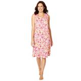 Plus Size Women's Short Sleeveless Sleepshirt by Dreams & Co. in Sugar Melon Floral (Size 7X/8X) Nightgown