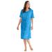 Plus Size Women's Print Sleepshirt by Dreams & Co. in Pool Blue Cosmic Dreams (Size 7X/8X) Nightgown