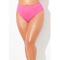 Plus Size Women's High Waist Cheeky Bikini Brief by Swimsuits For All in Flamingo (Size 6)