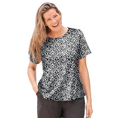 Plus Size Women's The Swim Tee by Swim 365 in Black White Abstract (Size 30/32) Rash Guard