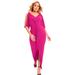 Plus Size Women's Twist-Front Dress by June+Vie in Vivid Pink (Size 22/24)