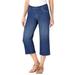 Plus Size Women's Capri Stretch Jean by Woman Within in Midnight Sanded (Size 34 WP)