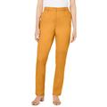 Plus Size Women's Stretch Cotton Chino Straight Leg Pant by Jessica London in Rich Gold (Size 20 W)