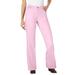 Plus Size Women's Wide Leg Stretch Jean by Woman Within in Pink (Size 28 T)